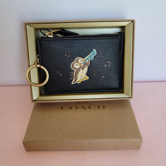 COACH Musical Print Pebbled Leather Polly Crossbody & Mini-Skinny ID Card Case ⭐ - Picture 14 of 16